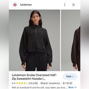 Lululemon scuba hoodie black size LXL